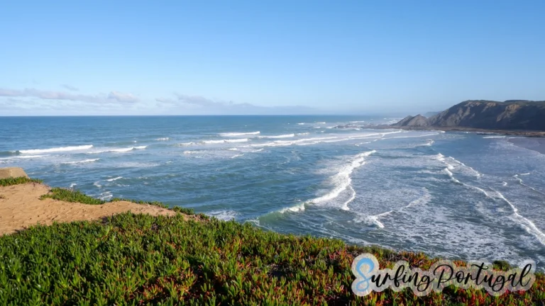 Praia da Amoreira during a big winter swell