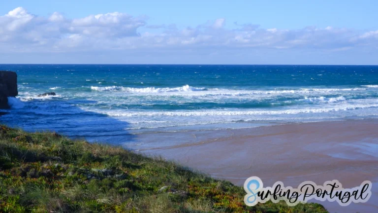 Praia da Amoreira during a big winter swell
