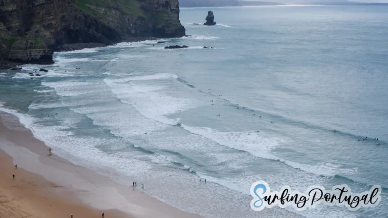 Bay of Arrifana, Portugal, on a cloudy day