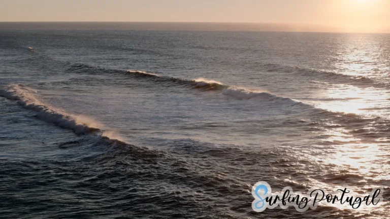 Detail of wave breaking at Praia Formosa or Praia das Amoreiras