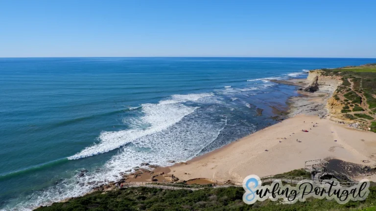 Panoramic view of Ribeira d'Ilhas, in Ericeira, Portugal