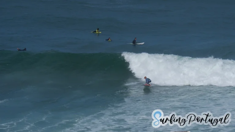 Surfer on a wave at Praia do Sul, Ericeira