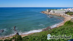 Panoramic view of praia do Sul, in Ericeira