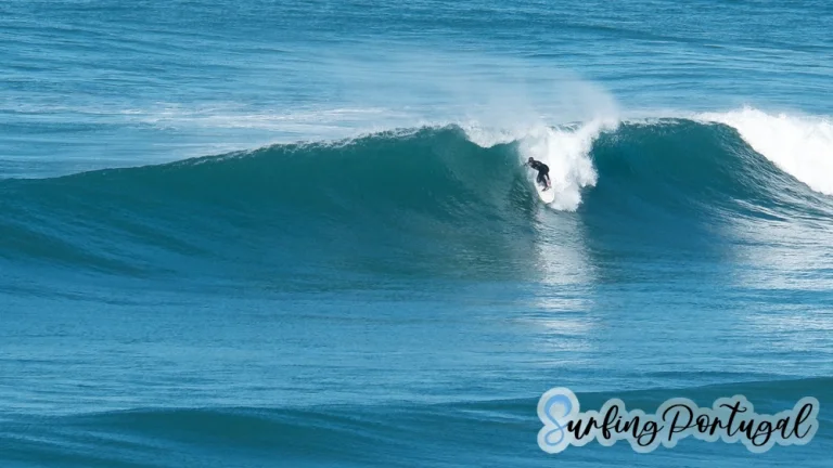 Surfer at Praia de São Lourenço, Ericeira