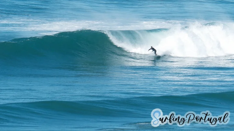 Surfer at Praia de São Lourenço, Ericeira
