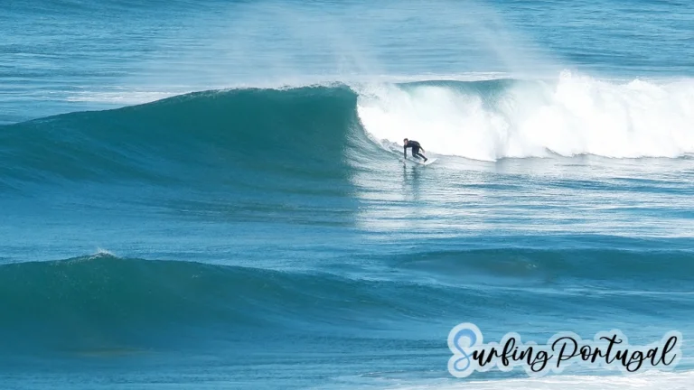 Surfer at Praia de São Lourenço, Ericeira